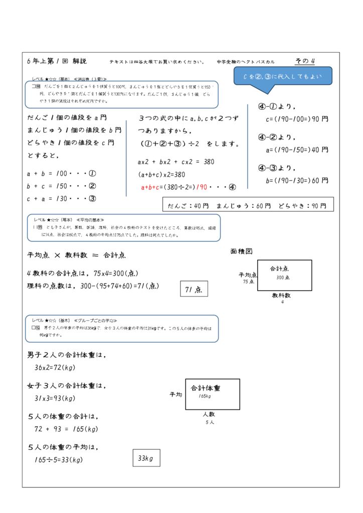 第1回和と差の文章題-4のサムネイル